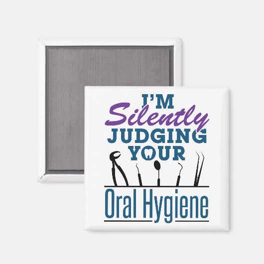 Ik ben stilletjes oordelen over mondhygiëne tandhe magneet (Voorkant / Achterkant)