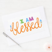 Ik ben stomkop (originele typografie) rechthoekige sticker (Envelop)