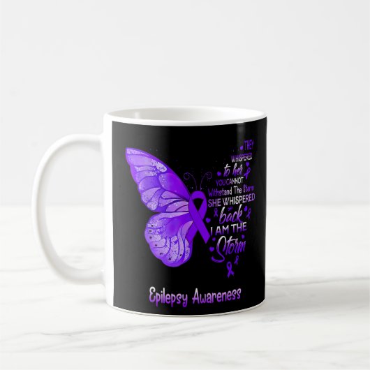 Ik ben Storm Epilepsy Awareness Butterfly Koffiemok (Links)