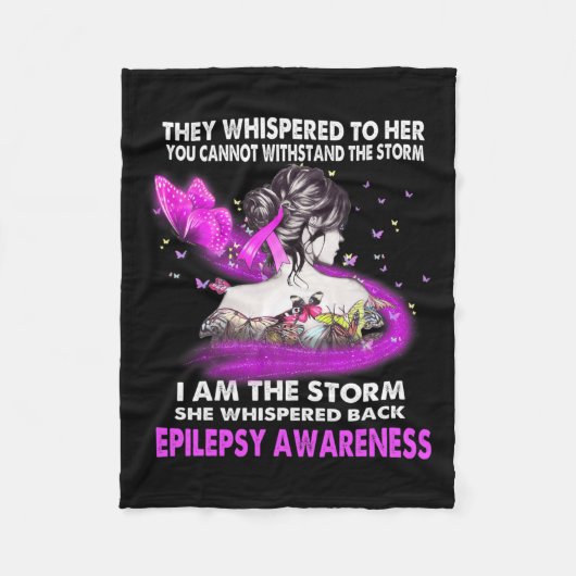 Ik ben Storm Epilepsy Bewustheid Fleece Deken (Voorkant)