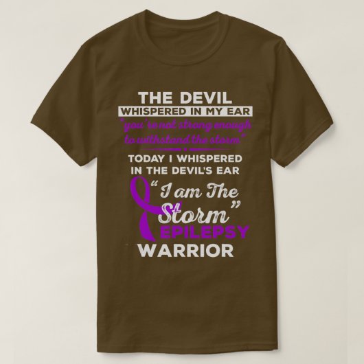 Ik ben Storm Epilepsy Warrior 1 T-shirt (Design voorkant)