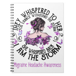 Ik ben Storm Migraine Hoofdpijn Bewustheid Notitieboek