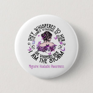 Ik ben Storm Migraine Hoofdpijn Bewustheid Ronde Button 5,7 Cm