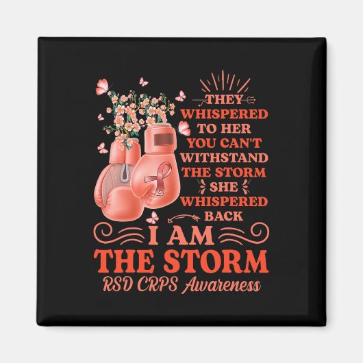 Ik ben storm RSD CRPS Awareness Boxing Glove Bu Magneet (Voorkant)