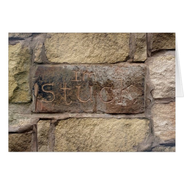 "Ik ben Stuck" een andere steen in de muur (Voorkant Horizontaal)