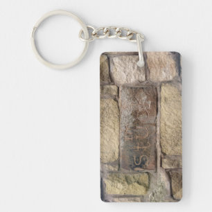 "Ik ben Stuck" een andere steen in de muur Sleutelhanger