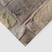 "Ik ben Stuck" een andere steen in de muur Tissuepapier (Detail)