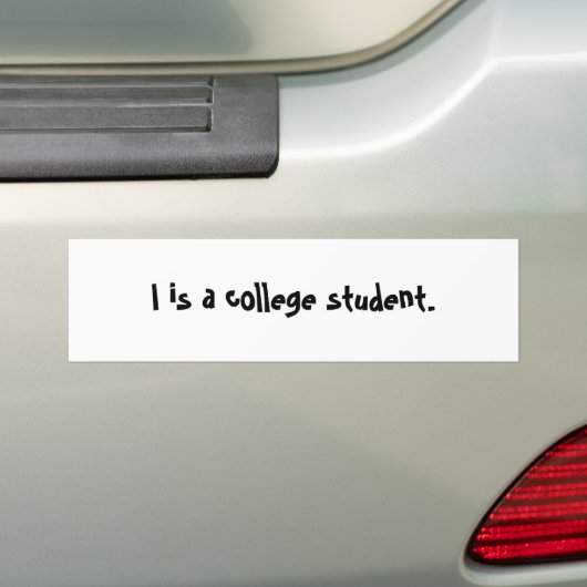 Ik ben student. bumpersticker (Op auto)