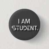 Ik ben student rond ronde button 3,2 cm (Voorkant)