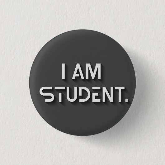Ik ben student rond ronde button 3,2 cm (Voorkant)
