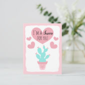Ik ben Succa voor je Cactus Valentijnsdag Greeting Feestdagenkaart (Staand voorkant)