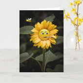 Ik ben succesvol bestoven. kaart (Gele Bloem)