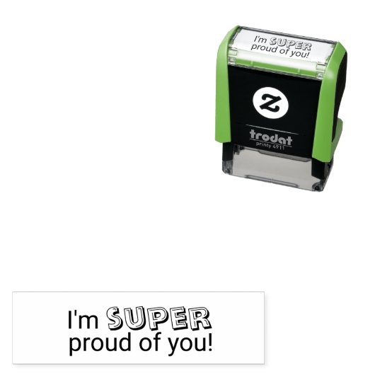 Ik ben super trots op je leraar  zelfinktende stempel (In situ)