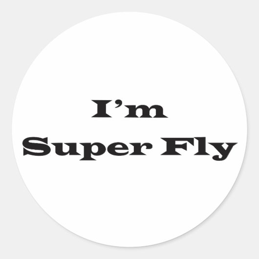 Ik ben Superfly Ronde Sticker (Voorkant)