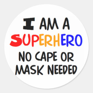 Ik ben superheld ronde sticker
