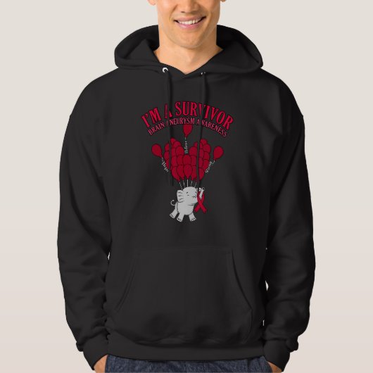 Ik ben Survivor Brain Aneurysm Awareness Month Sup Hoodie (Voorkant)