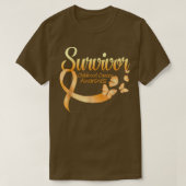 Ik ben Survivor Butterfly Childhood Cancer Awarene T-shirt (Design voorkant)