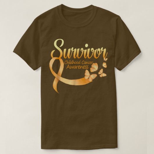 Ik ben Survivor Butterfly Childhood Cancer Awarene T-shirt (Design voorkant)