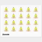 Ik ben Sveety, Unique Funny Face Cartoon Vierkante Sticker (Vel)