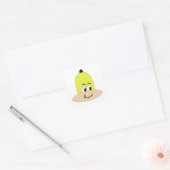Ik ben Sveety, Unique Funny Face Cartoon Vierkante Sticker (Envelop)