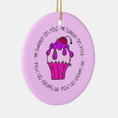 Ik ben Sweet op je Valentijn Keramisch Ornament (Rechts)