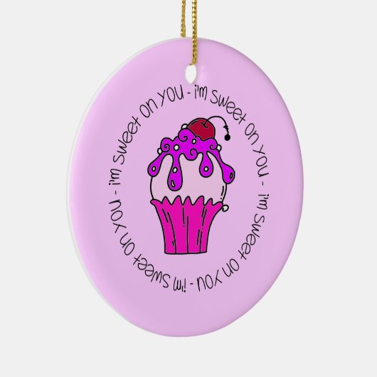 Ik ben Sweet op je Valentijn Keramisch Ornament (Rechts)