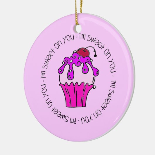 Ik ben Sweet op je Valentijn Keramisch Ornament (Links)