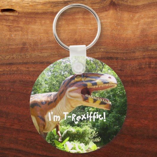 Ik ben T-Rexiffic. Sleutelhanger (Voorkant)
