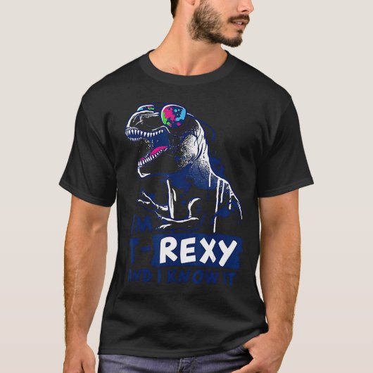 Ik ben T-Rexy en ik ken het T-shirt (Voorkant)