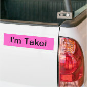 Ik ben Takei Bumpersticker (Op Truck)