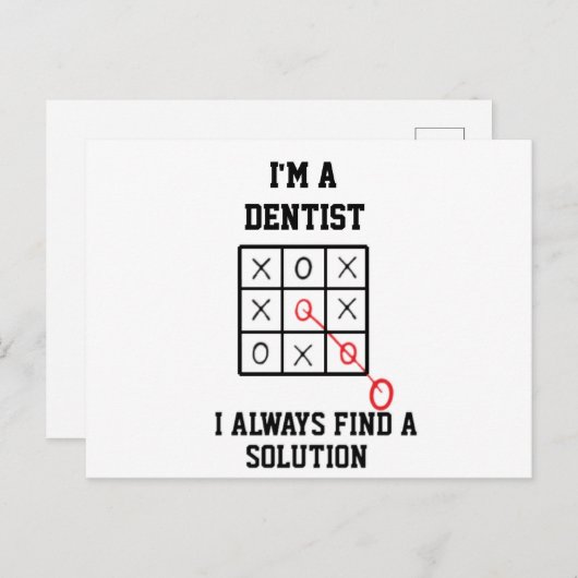 Ik Ben Tandarts Ik Vind Altijd Een Oplossing Ansi Briefkaart (Voorkant / Achterkant)