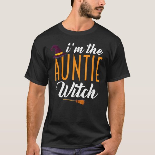 Ik ben tante heks tante Halloween kostuum T-shirt (Voorkant)