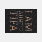 Ik ben tante Tifa Duidelijke uitspraak Familie Hum Fleece Deken (Voorkant (Horizontaal))