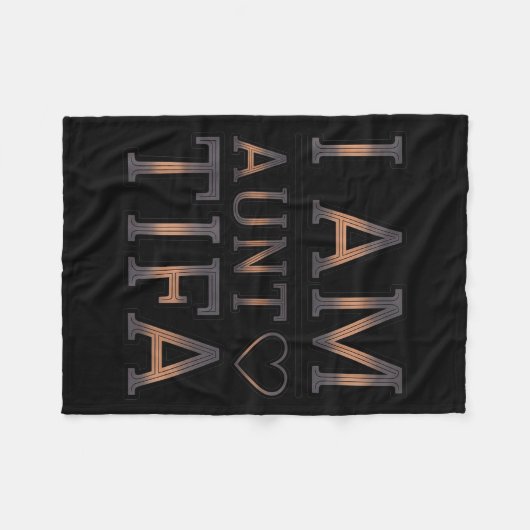 Ik ben tante Tifa Duidelijke uitspraak Familie Hum Fleece Deken (Voorkant (Horizontaal))