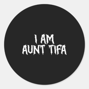 Ik Ben Tante Tifa Tante Tifa Grappige Tante Tifa D Ronde Sticker