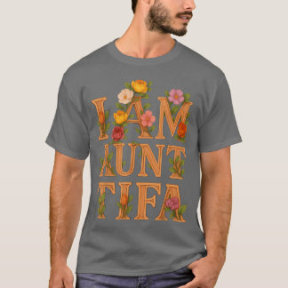 Ik ben tante van een wie ik een bloemige vriend be t-shirt