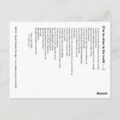 IK BEN TE ALLEEN IN DE WERELD BRIEFKAART (Achterkant)