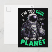 Ik ben te cool voor slechts één planeet briefkaart (Voorkant / Achterkant)