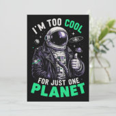 Ik ben te cool voor slechts één planeet kaart (Staand voorkant)
