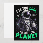 Ik ben te cool voor slechts één planeet kaart (Voorkant / Achterkant)