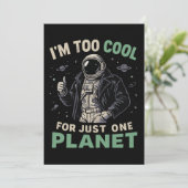 Ik ben te cool voor slechts één planeet kaart (Staand voorkant)