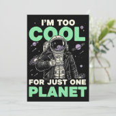 Ik ben te cool voor slechts één planeet kaart (Staand voorkant)
