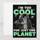 Ik ben te cool voor slechts één planeet kaart (Voorkant / Achterkant)