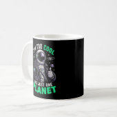 Ik ben te cool voor slechts één planeet koffiemok (Voorkant links)