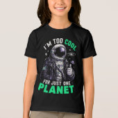 Ik ben te cool voor slechts één planeet Tri-Blend shirt (Voorkant)