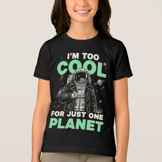 Ik ben te cool voor slechts één planeet Tri-Blend shirt (Voorkant)