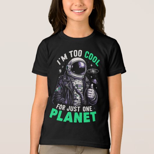 Ik ben te cool voor slechts één planeet Tri-Blend shirt (Voorkant)