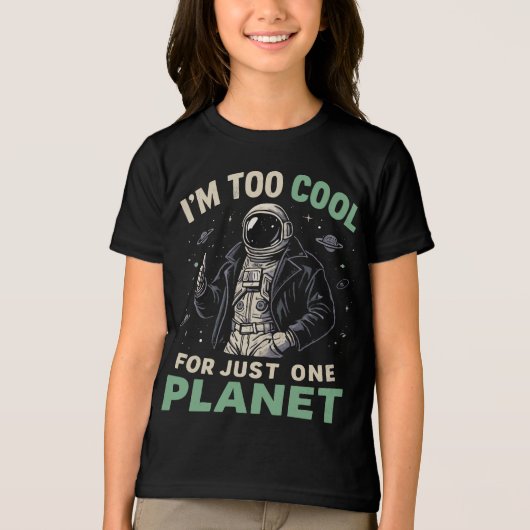 Ik ben te cool voor slechts één planeet Tri-Blend shirt (Voorkant)