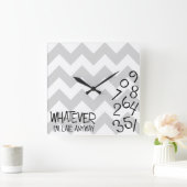 Ik ben te laat, hoe dan ook. vierkante klok (Huis)