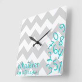 Ik ben te laat, hoe dan ook. vierkante klok (Hoek)